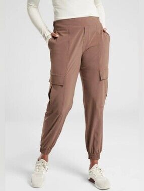 Athleta Chelsea Utility Joggers in Mineral Brown size 6